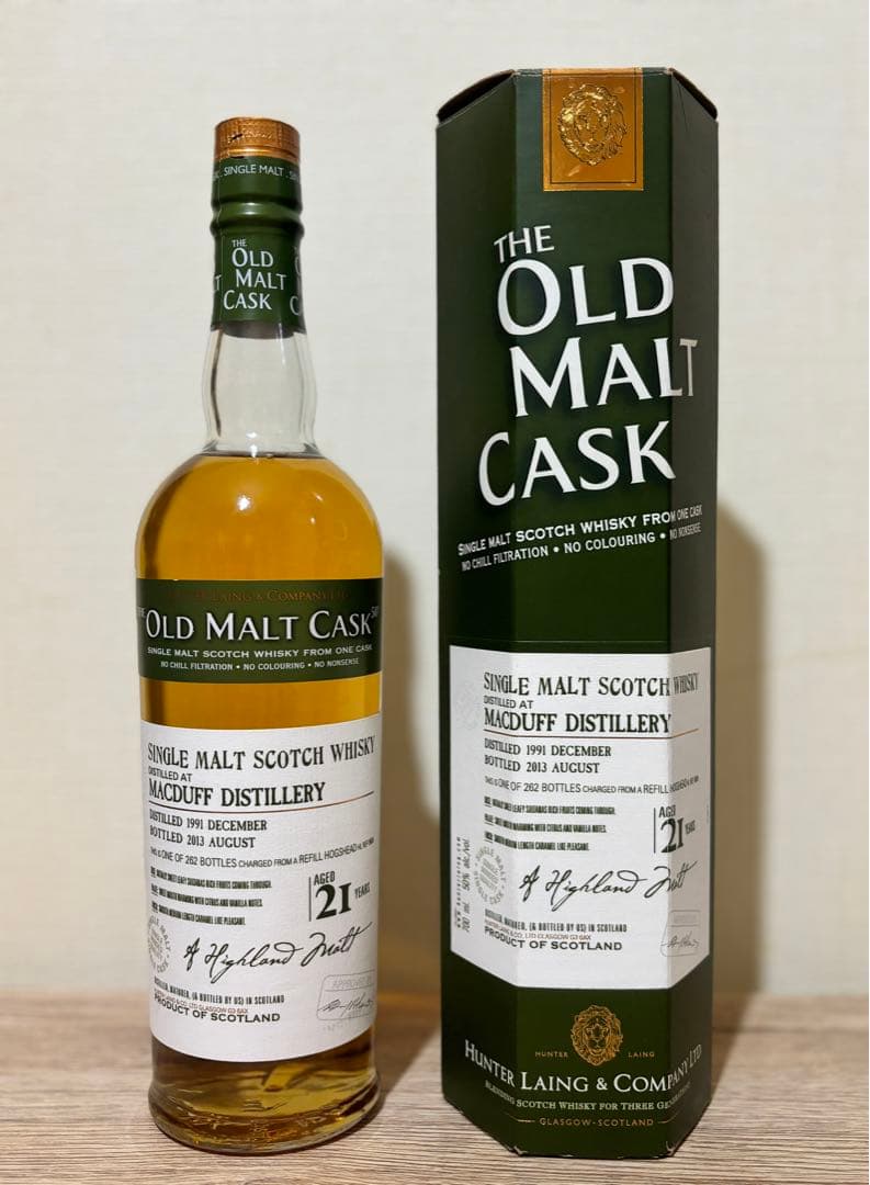【新品】ハンターレイン オールドモルトカスク マクダフ 21年 ウイスキー