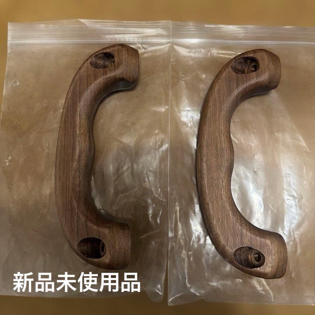 200系ハイエース 木製アシストグリップ フロント左右 Aピラー 新品未使用