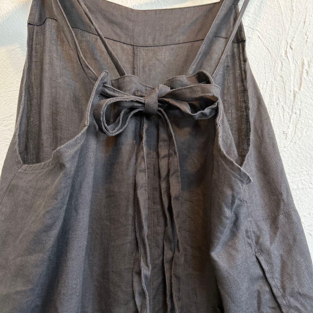 美品 かぐれ♡リネンサロペット2025summer♡チャコールグレー