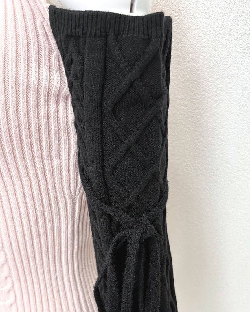 【専用:RT-100234 】Honeymewハートカット肩あきケーブルニット