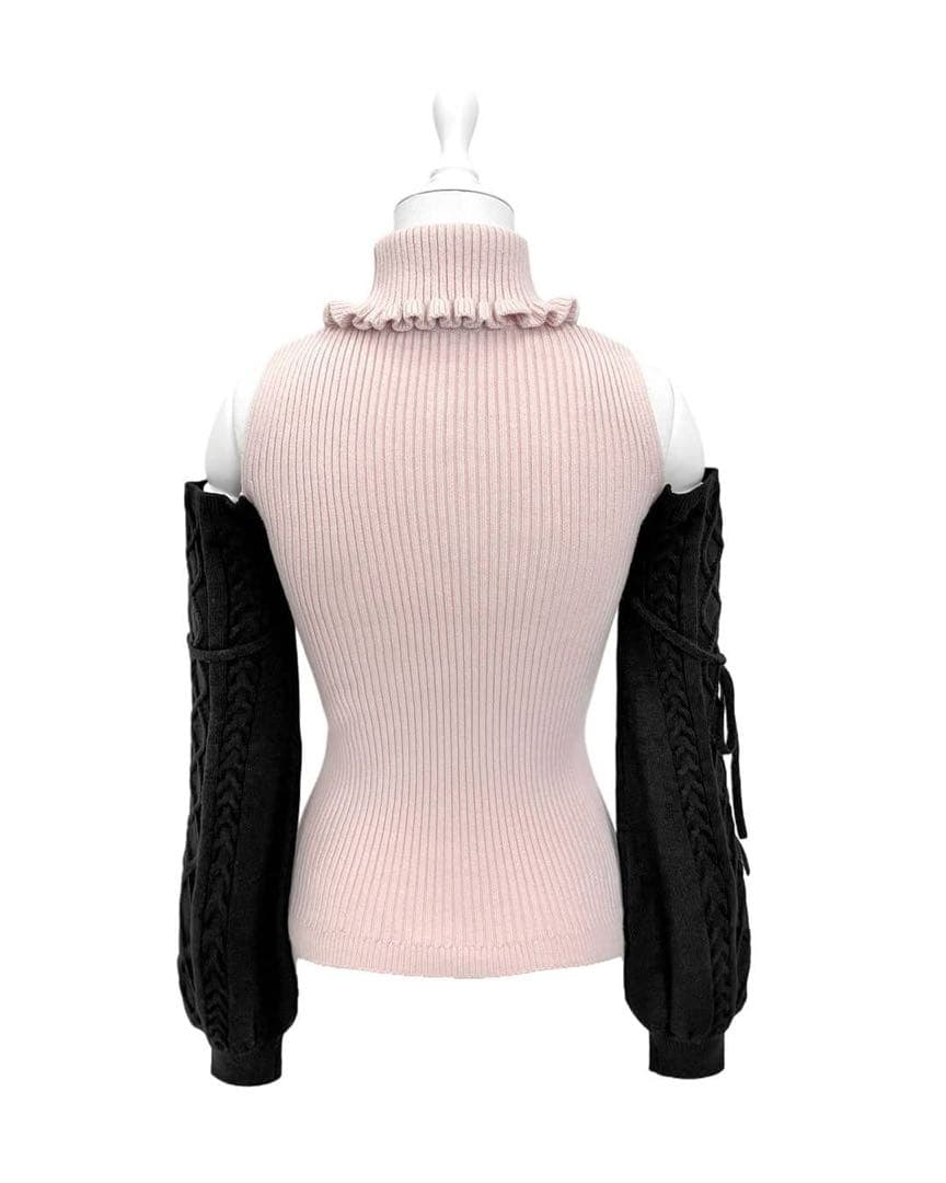 【専用:RT-100234 】Honeymewハートカット肩あきケーブルニット