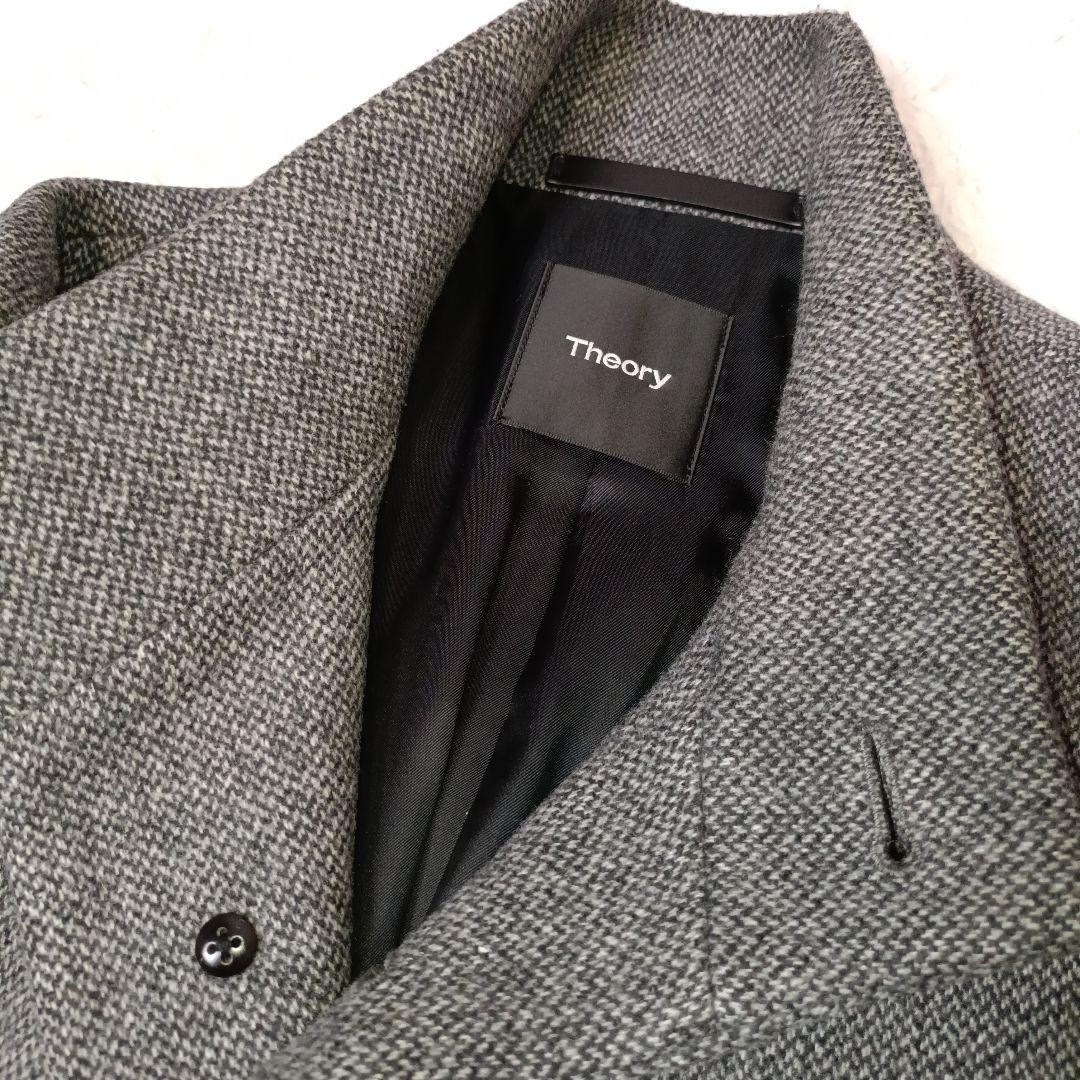 現行タグ■Theory スタンドカラー ロングコート　グレー