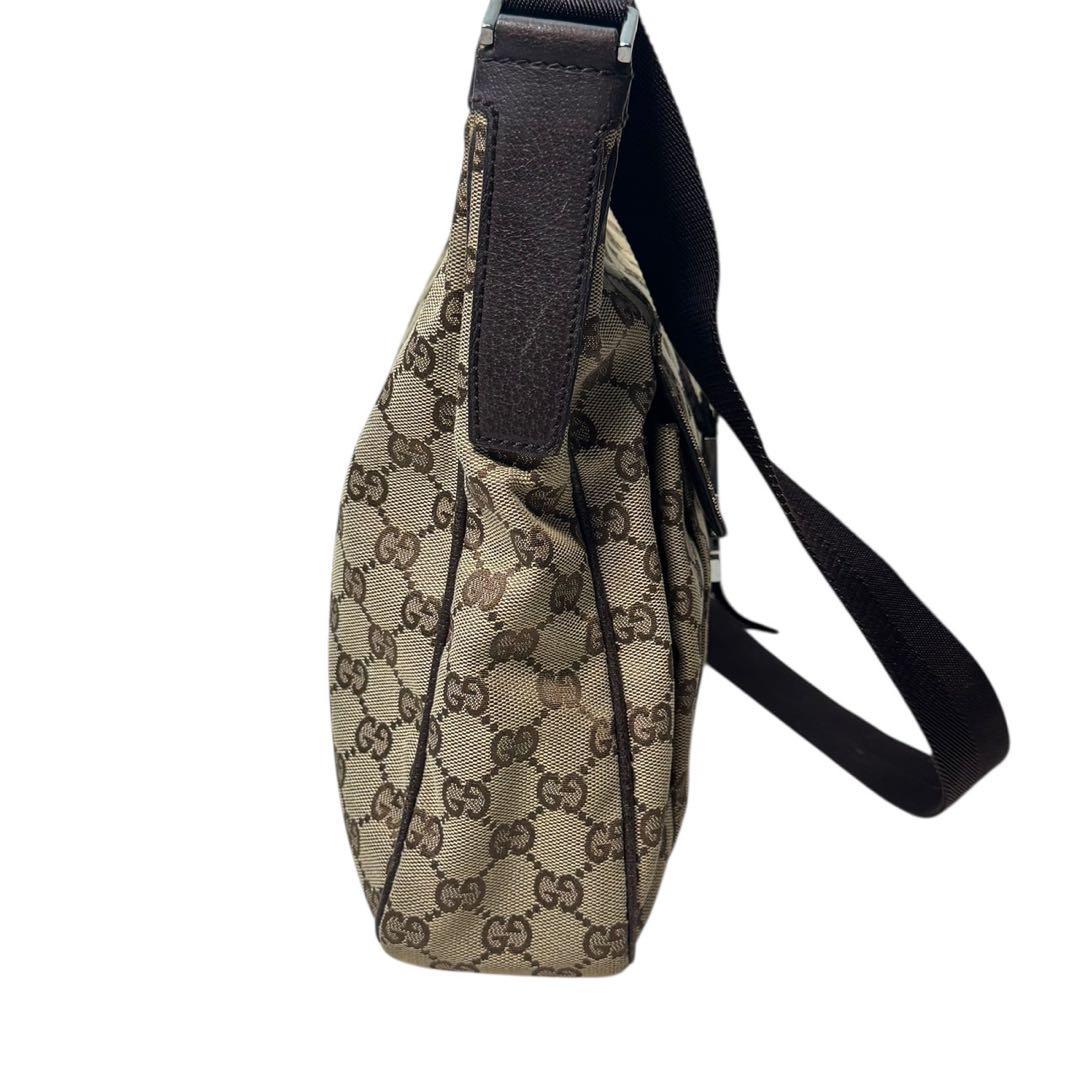 グッチ GG キャンバス レザー ショルダーバッグ メッセンジャー