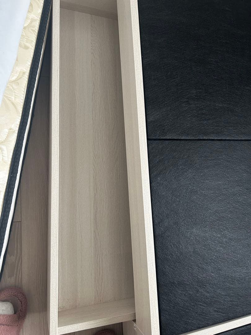 シングルベッド マットレス付2コンセント＆スマホスタンド付 ローベッド フレーム