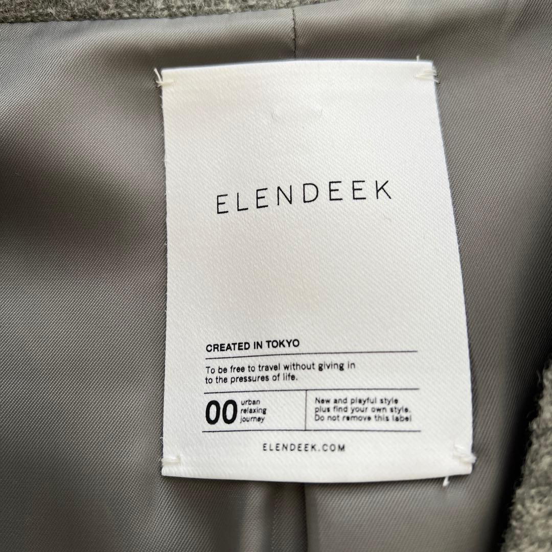 【美品】ELENDEEK ウール ノーカラーコート