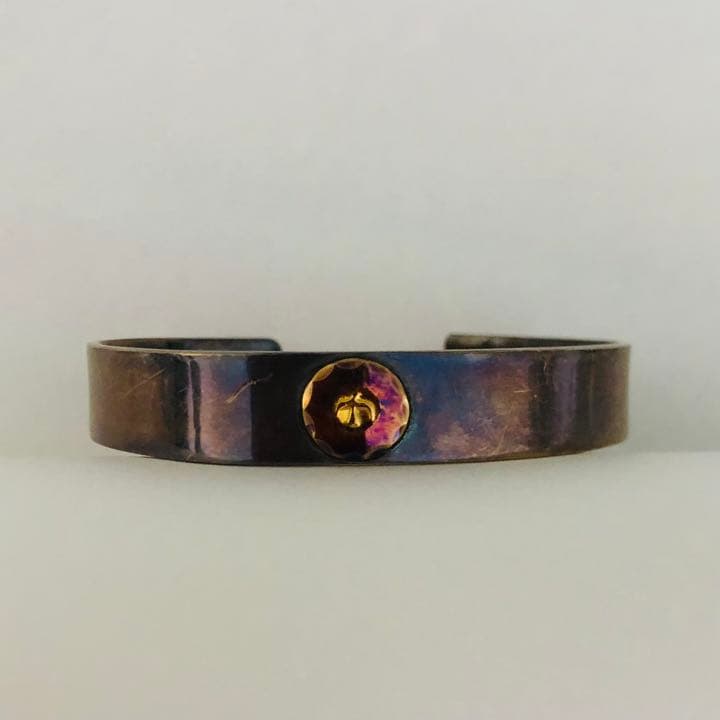 ゴローズ goro's 金イーグルメタル付き平打ちバングル ブレス Lサイズ