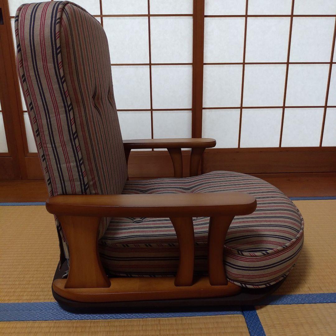 回転肘付き座椅子　中居木工