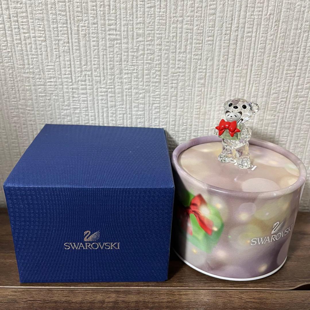 Swarovski クリスタル クマと子猫の置物 約7cm