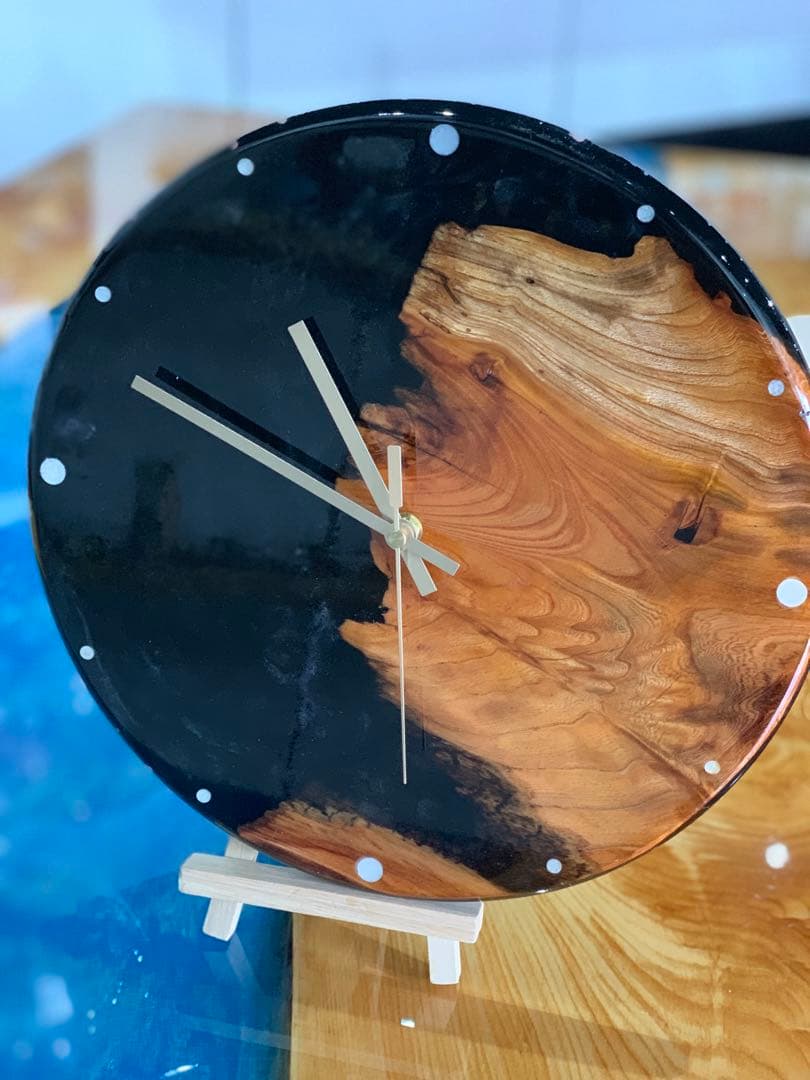 レジン時計　レジンアート　ハンドメイド