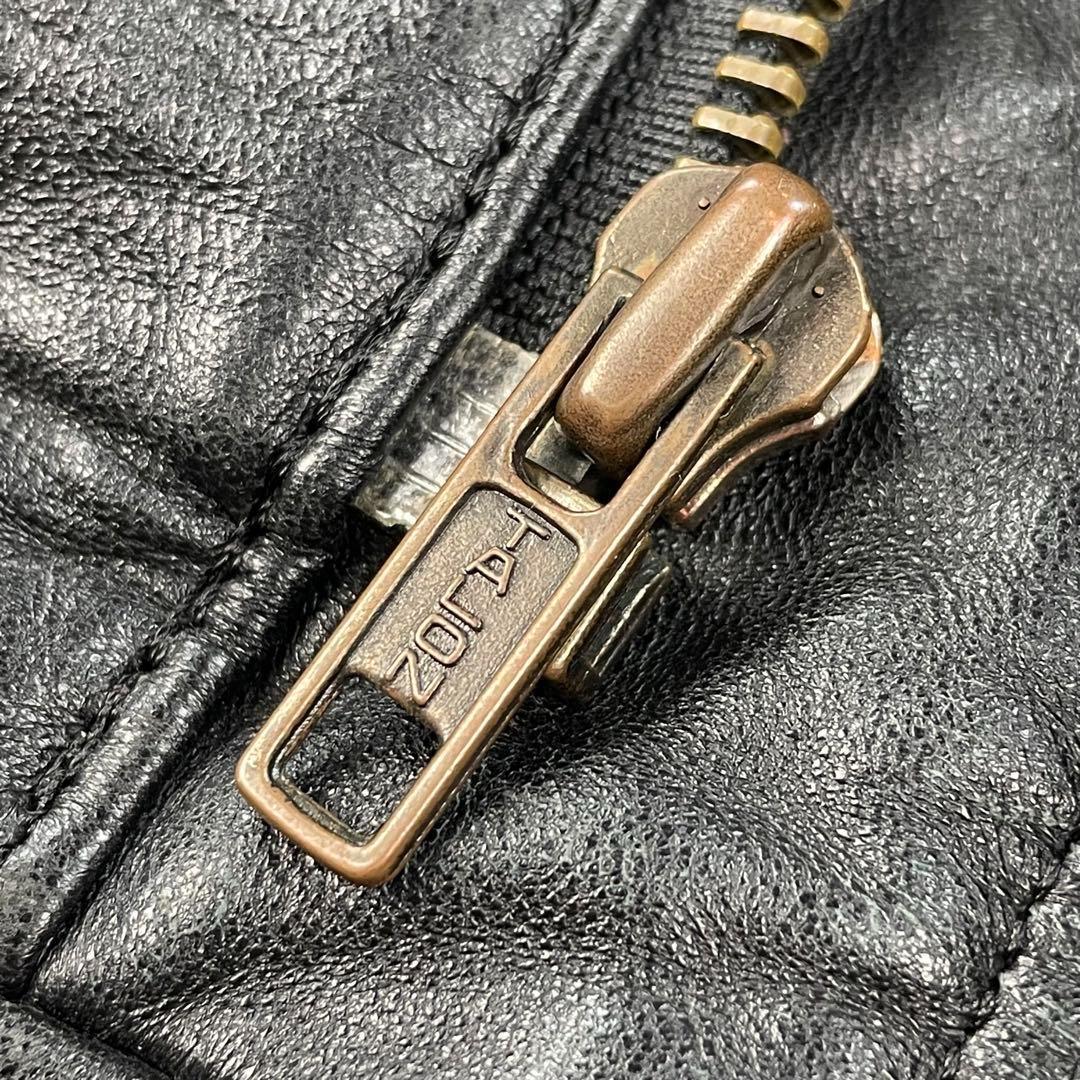 【超希少】 90s レザージャケット　TALON セメント切り替え　ヴィンテージ