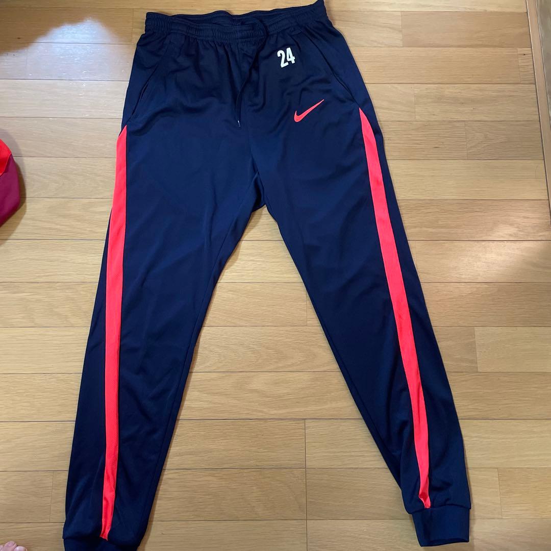 Nike DRI-FIT 赤ジャージとネイビーパンツセット 上下ジャージセット
