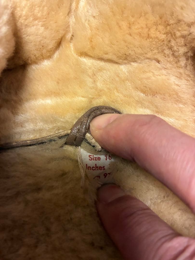 羊裏革ブラウン レザージャケット 内側は革付き羊毛そのまま。ニュージーランド製。