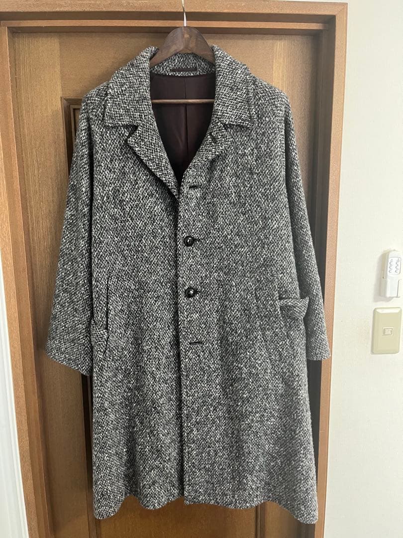 TOMORROWLAND ウールツイード ベルテッドステンカラーコート