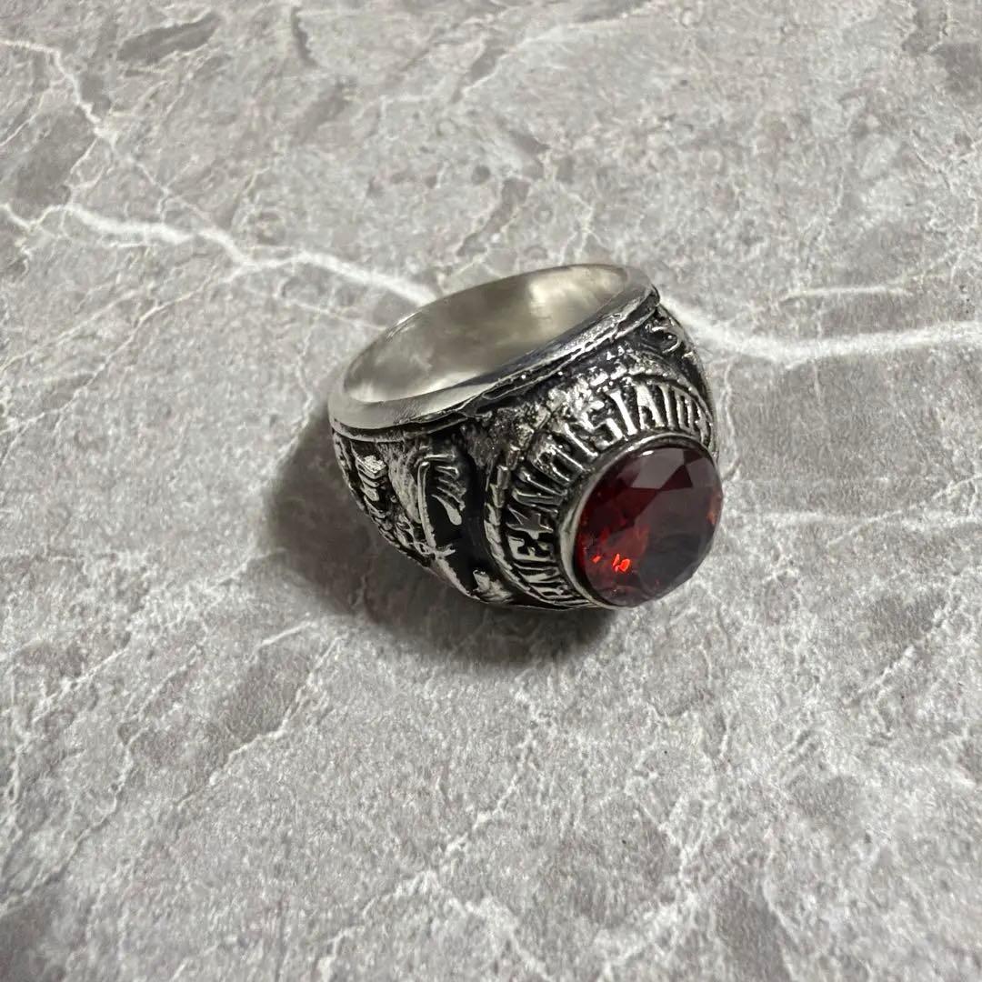 【希少】ヴィンテージ カレッジリング 第101空挺師団 17号 シルバー925