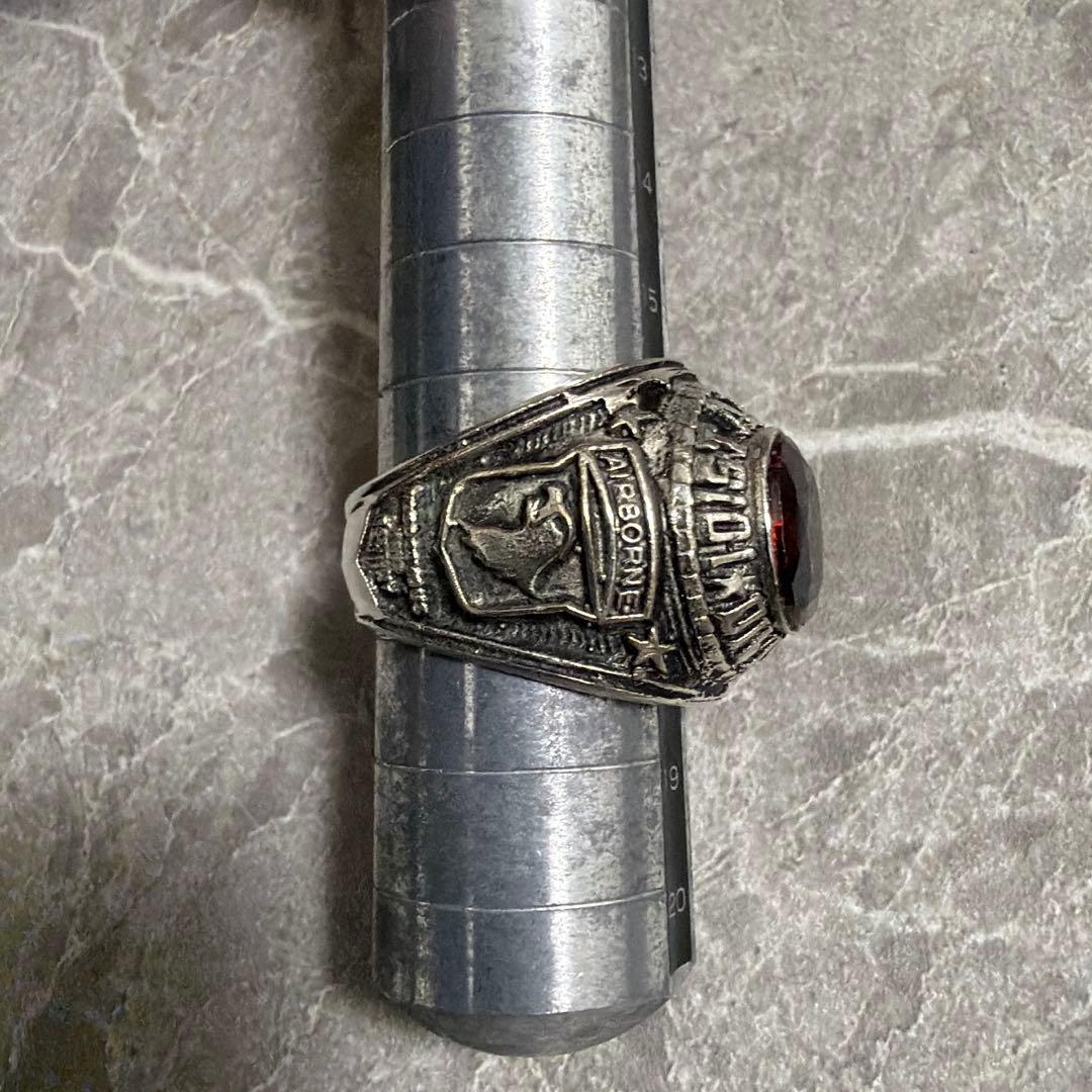 【希少】ヴィンテージ カレッジリング 第101空挺師団 17号 シルバー925