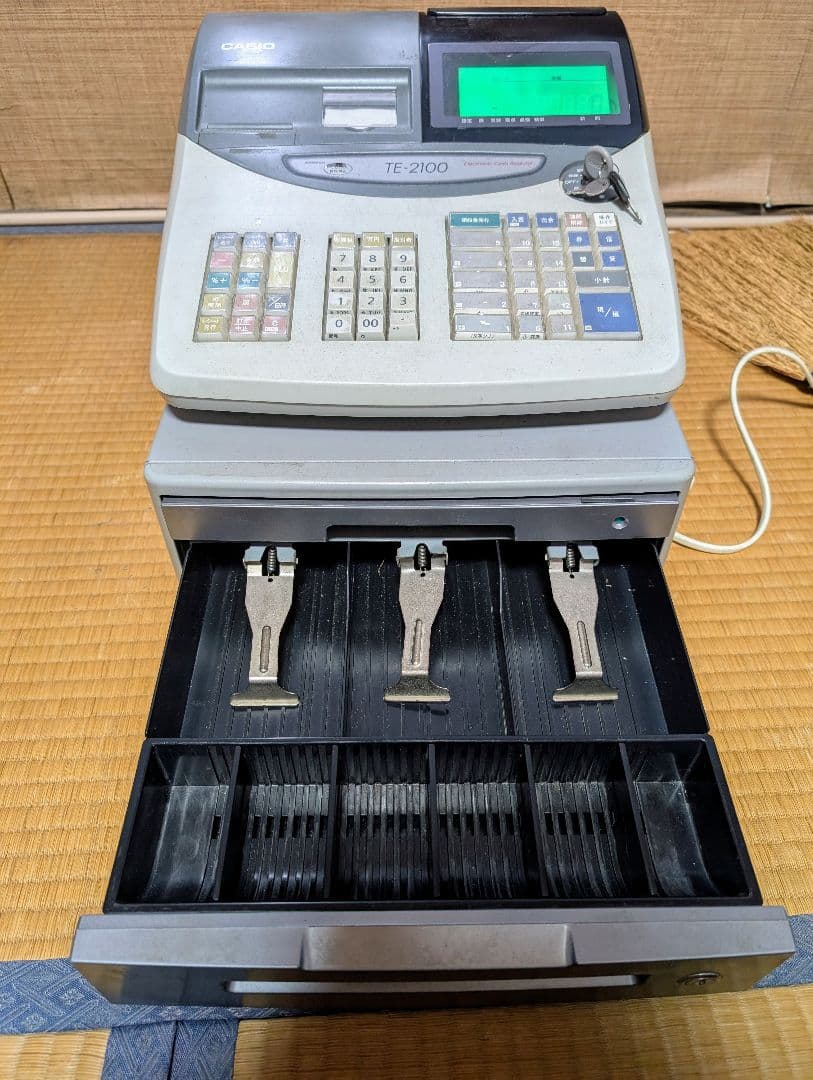 CASIO TE-2100 レジスター セット中古完動品