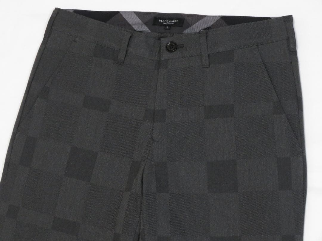 ブラックレーベル　ブロックチェックパンツS 27,500円濃グレーW72～75㎝