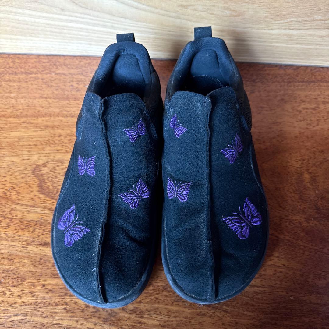 needles reebok 24㎝ 蝶刺繍 黒 スニーカー