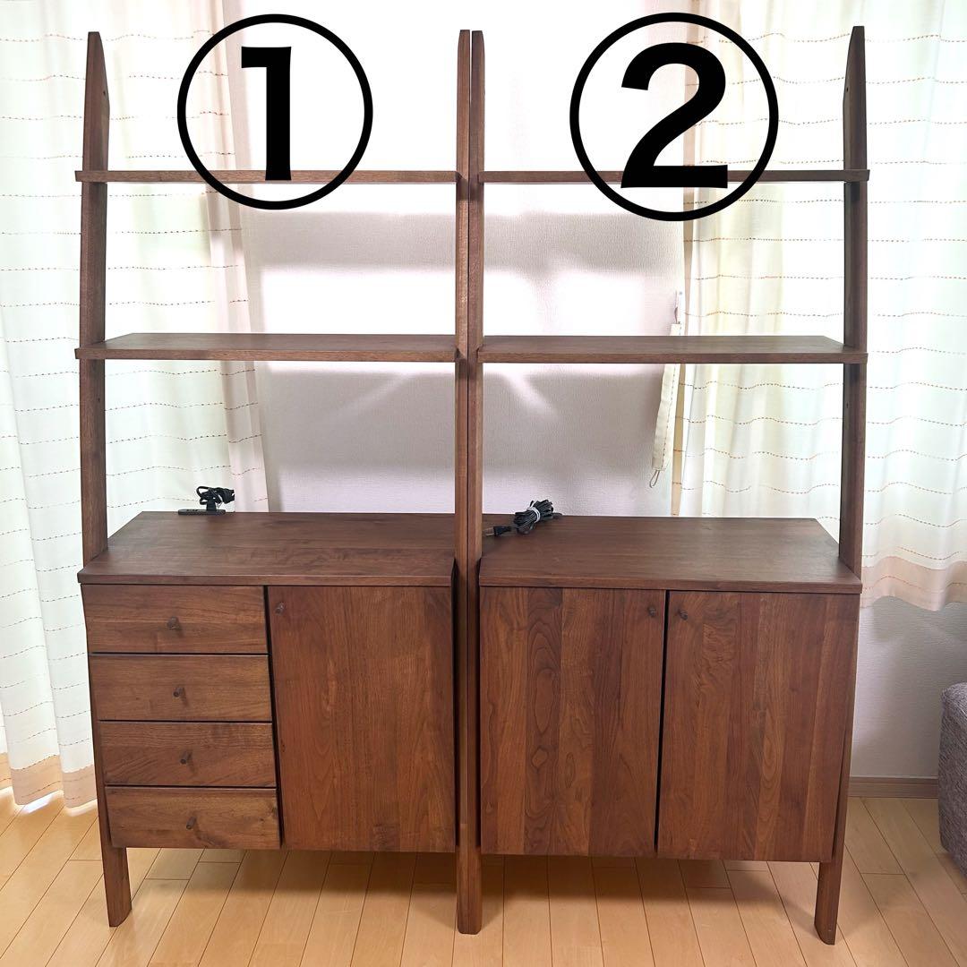 天然木 マルヨシ民芸家具 DEEP 片開きシェルフキャビネット 壁面収納①