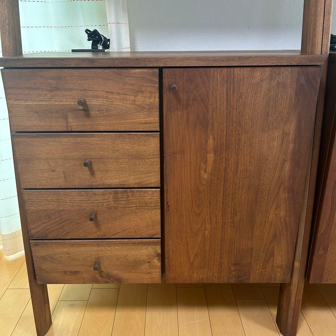 天然木 マルヨシ民芸家具 DEEP 片開きシェルフキャビネット 壁面収納①