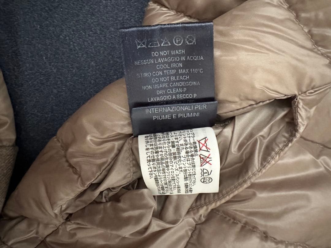 【美品】HERNO ヘルノ ダウンコート レディース ベージュ カシミヤ　46