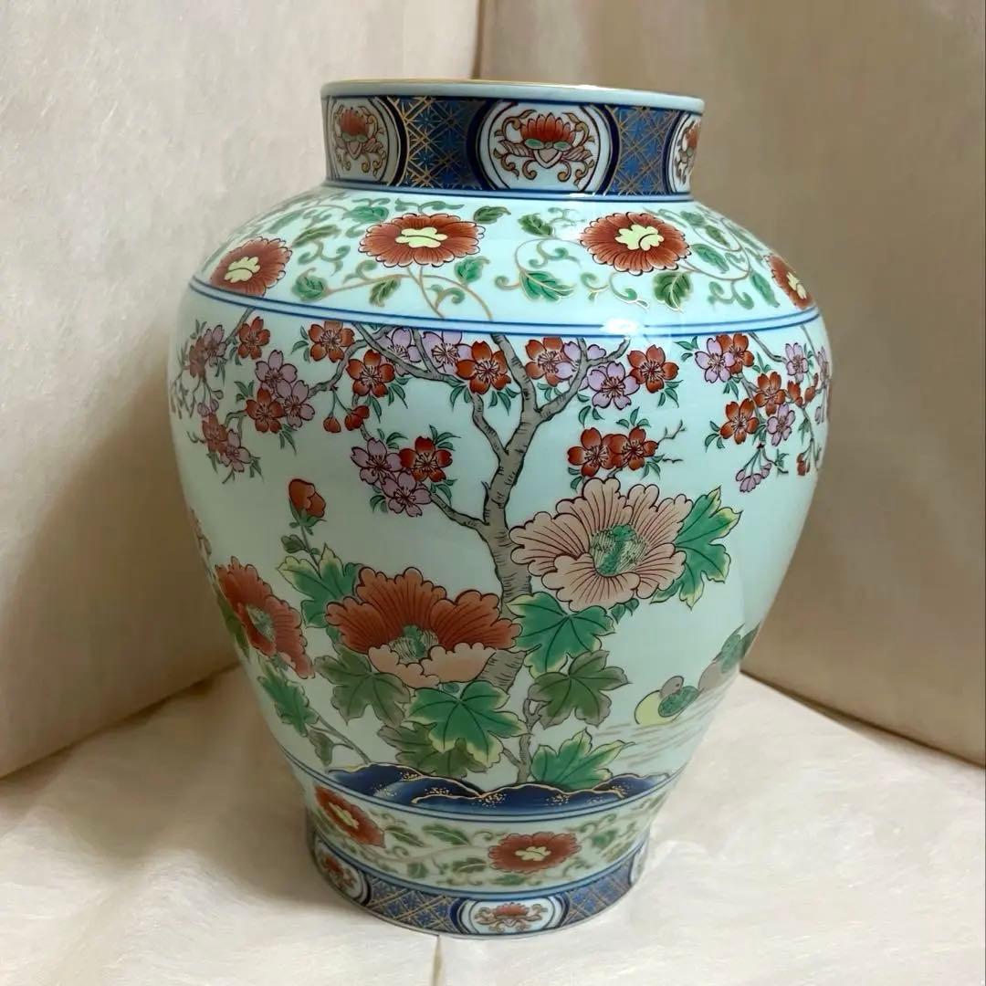 弥左エ門　芙蓉桜　壷型　花瓶