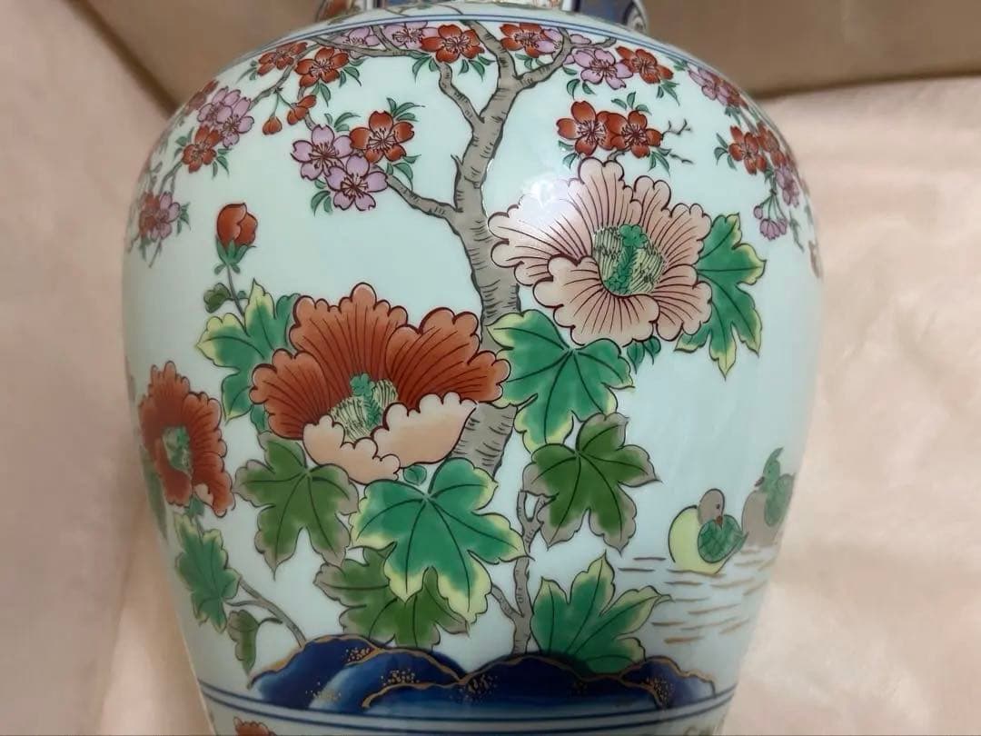 弥左エ門　芙蓉桜　壷型　花瓶