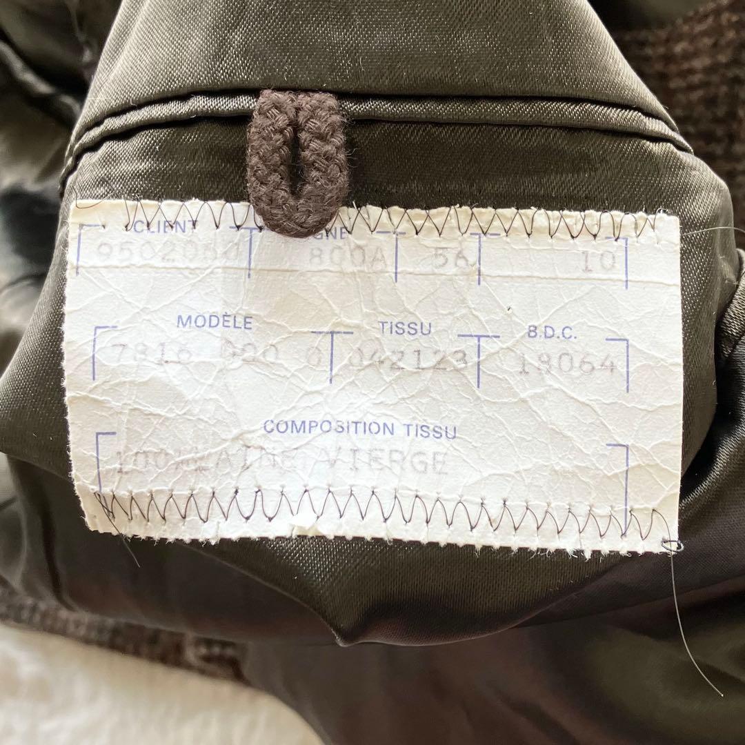 極上の逸品 ヴィンテージ フランス製 ウール ツイード チェスターコート 56