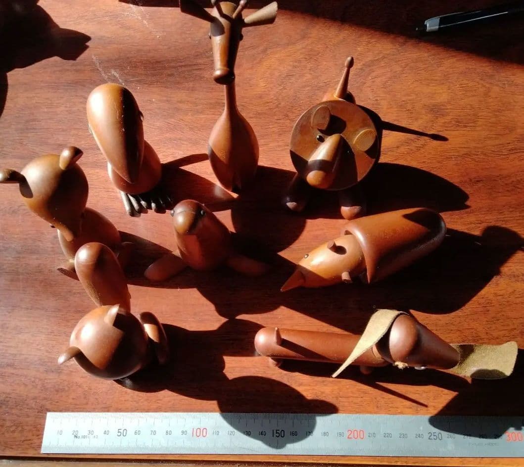 木製動物フィギュアセット 8点