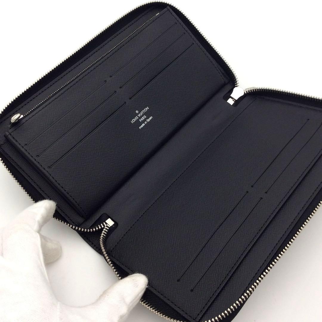 ルイヴィトン タイガ メンズ 黒 長財布 ジッピーオーガナイザーNM 新型