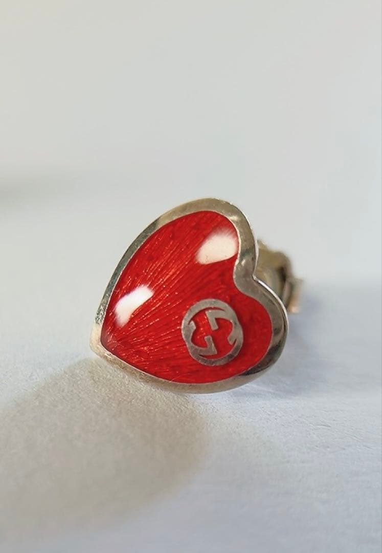 グッチ　GUCCI インターロッキングG ハートピアス　ag925