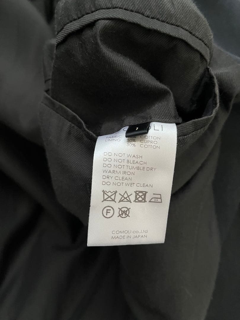 comoliコモリ22ss ウォッシュドタイロッケンコート 1新品