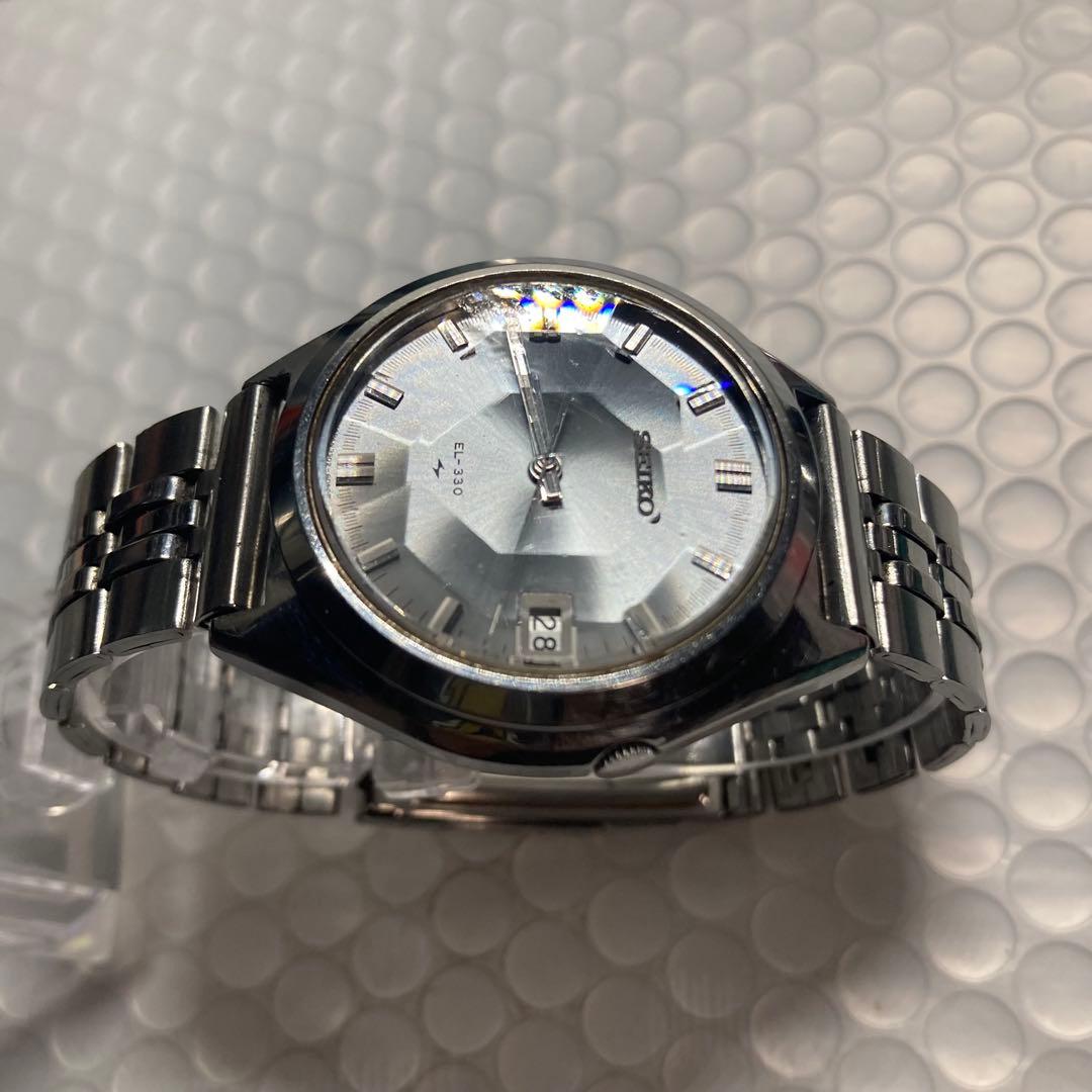 セイコー　EL 330 電磁テンプ式　カットガラス