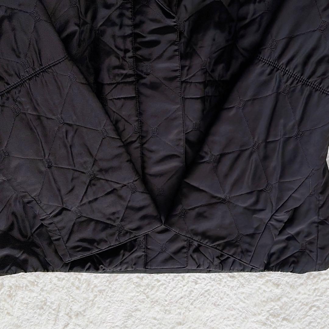 美品✨【バルマン】3wayシルク100%リアルファー総ロゴ中綿ダウンロングコート