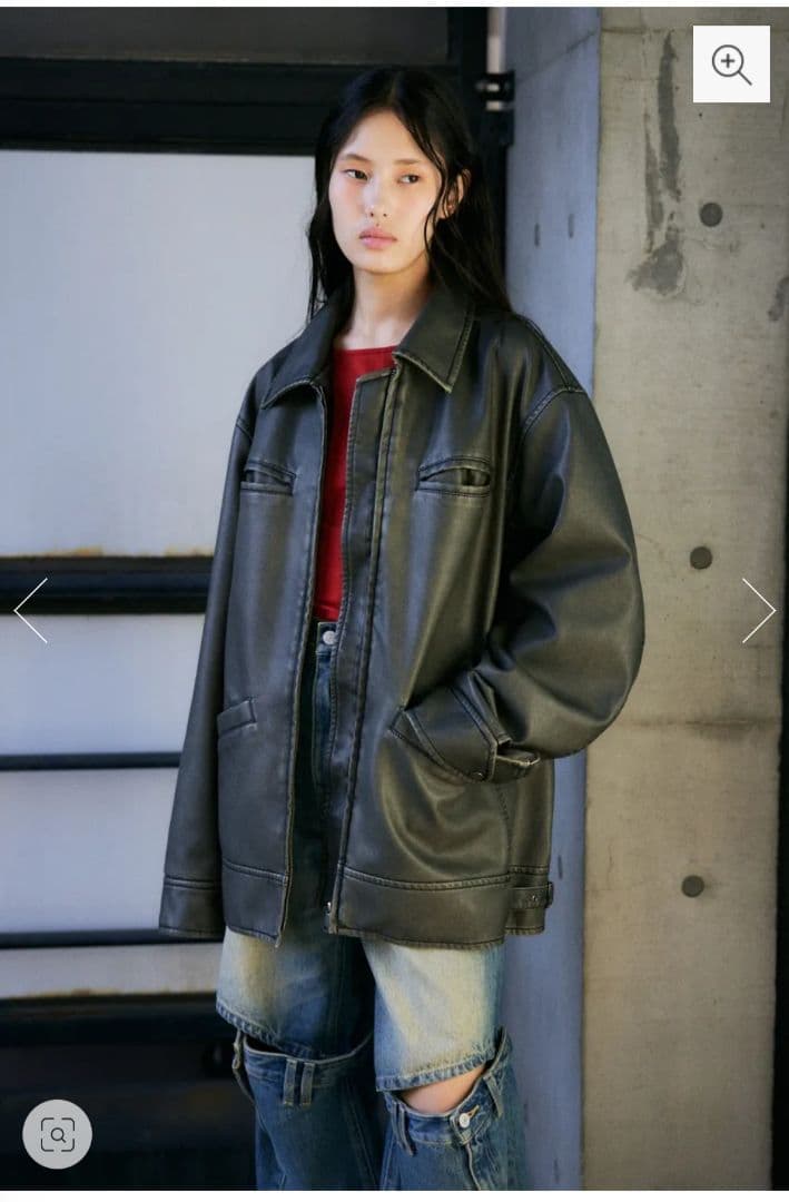 SLY♥VINTAGE BOXY F／LEATHER ジャケット