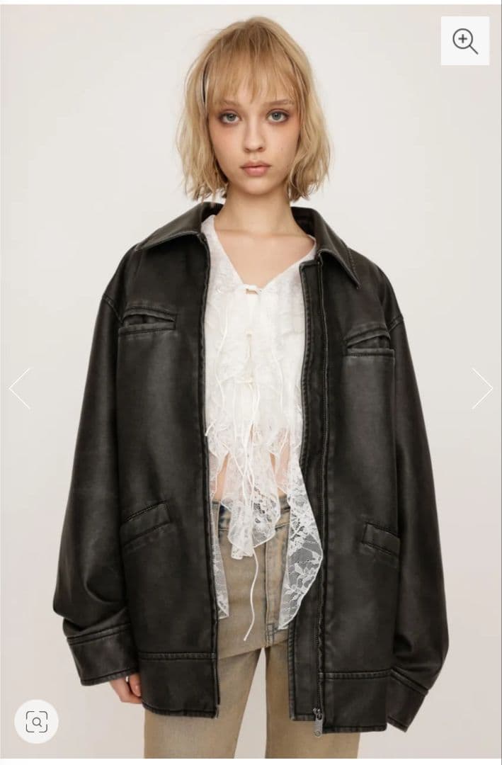 SLY♥VINTAGE BOXY F／LEATHER ジャケット