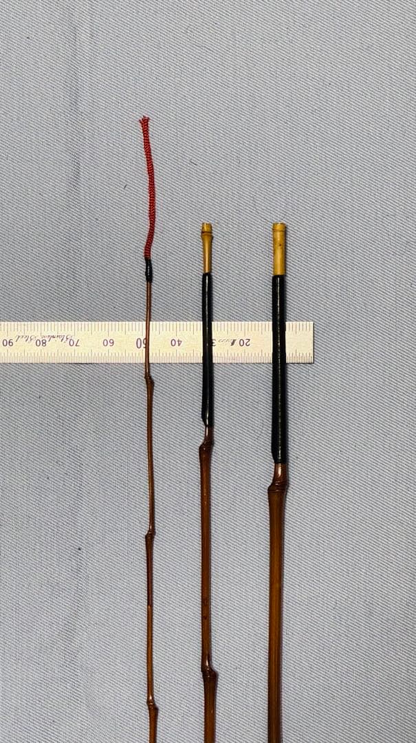 竿師製作の布袋全竹タナゴ竿　三本継