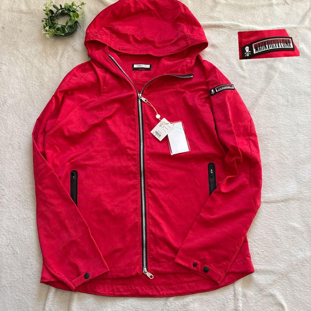 タグ付✨マークアンドロナ ジャケット 赤　総柄 ジップパーカー 52 XL