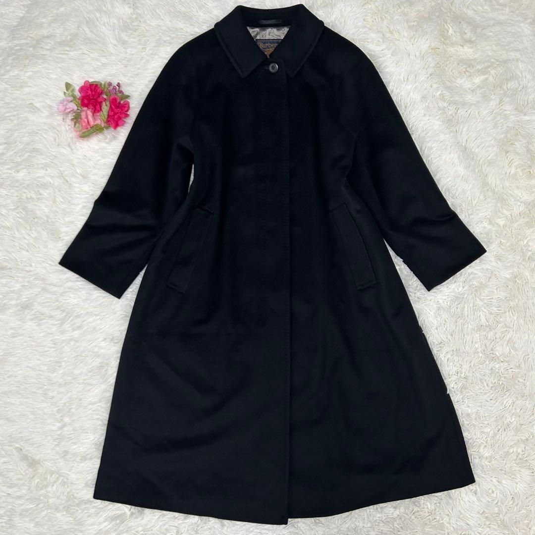【極美品/L】バーバリー チェスターコート アウター カシミヤ100% Aライン
