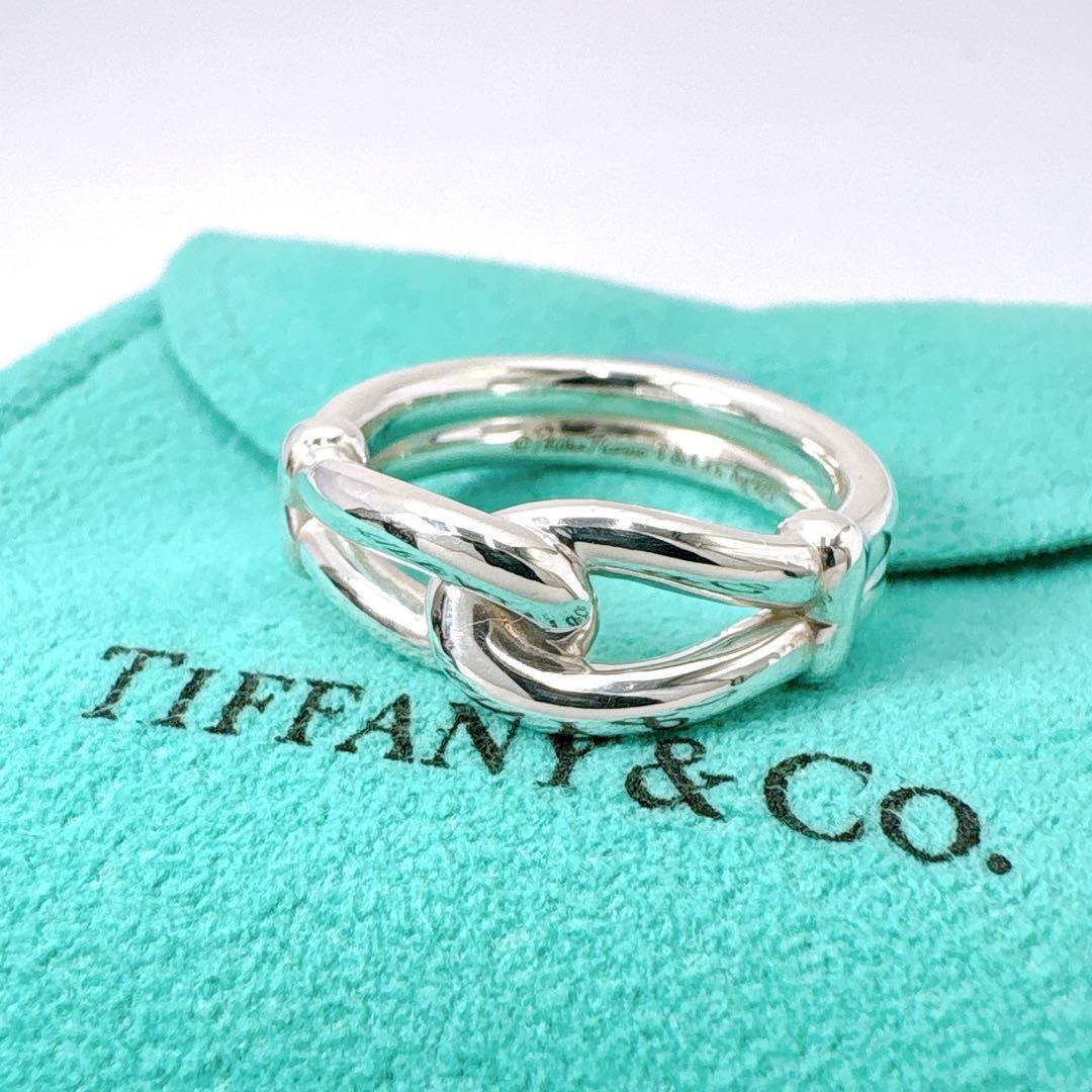 極美品レア オールドティファニー ノット リング 15.5号 シルバー925