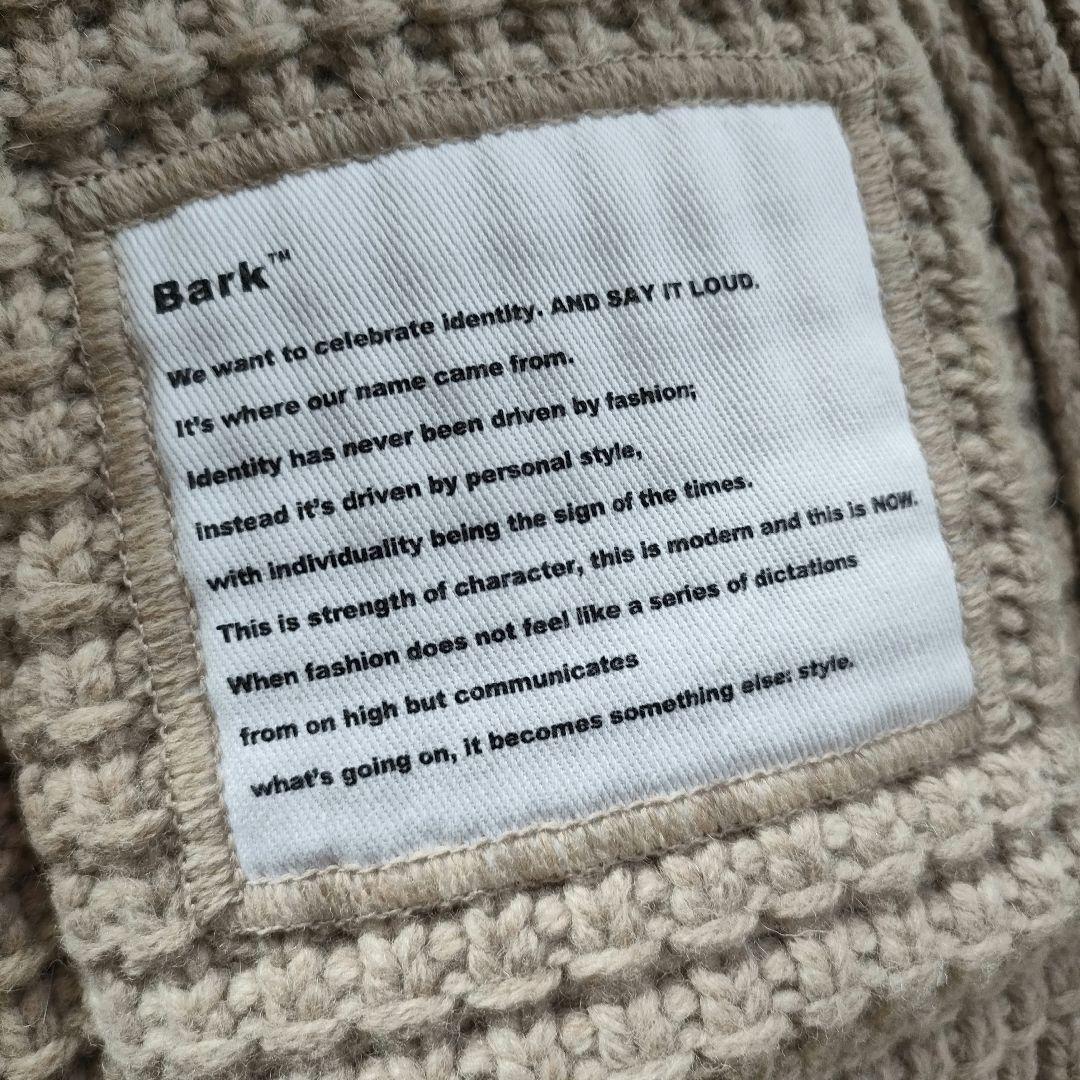 【新品未使用】BARK バーク ニットダッフルコート 取り外可フード Ｓ サンド