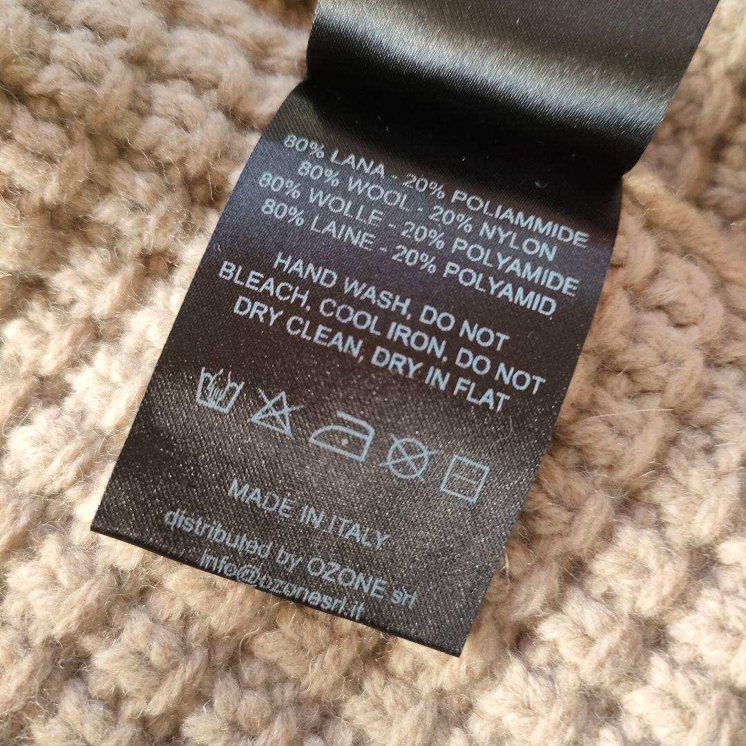 【新品未使用】BARK バーク ニットダッフルコート 取り外可フード Ｓ サンド