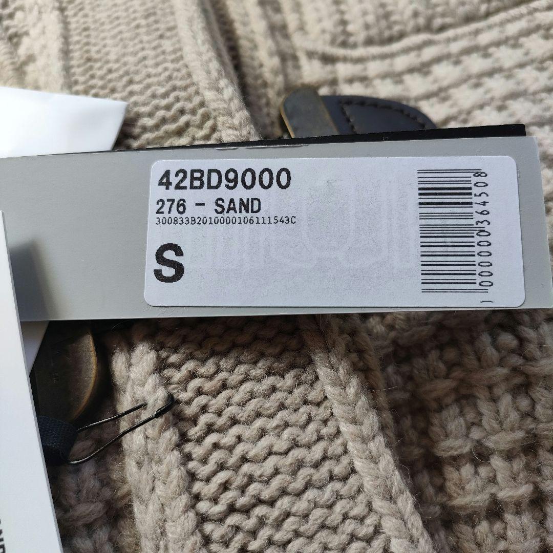 【新品未使用】BARK バーク ニットダッフルコート 取り外可フード Ｓ サンド