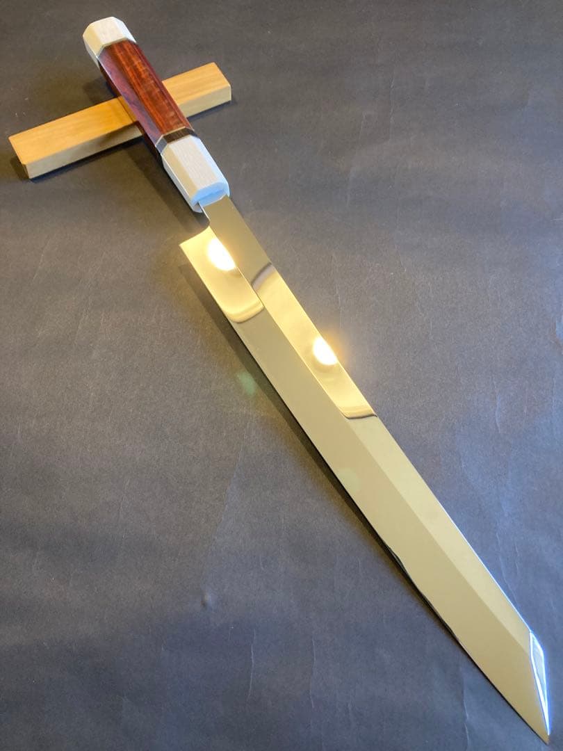 全鋼　全鏡面　VG10 切付け柳　九寸五分