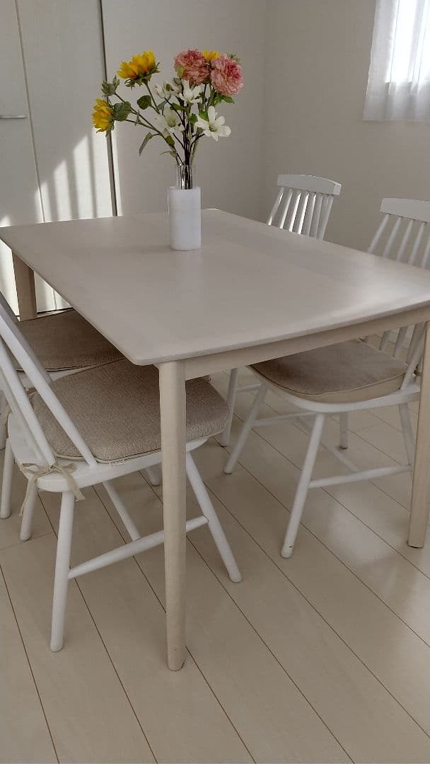 送料着払い！新品 ダイニングテーブル&中古 チェア4