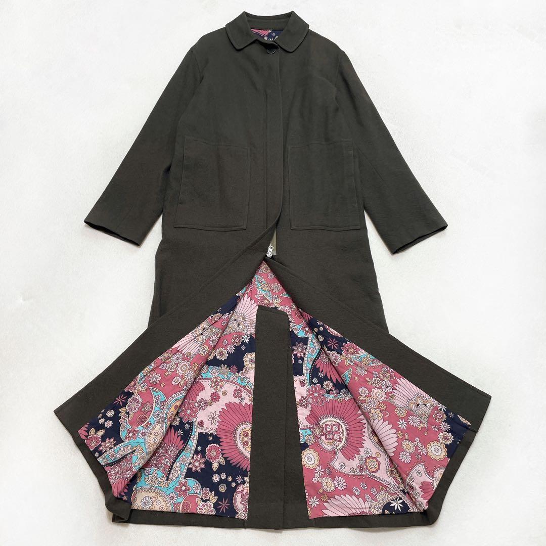 ワイズビス ヨウジヤマモト スーパーロングウールコート F 花柄 着丈130cm