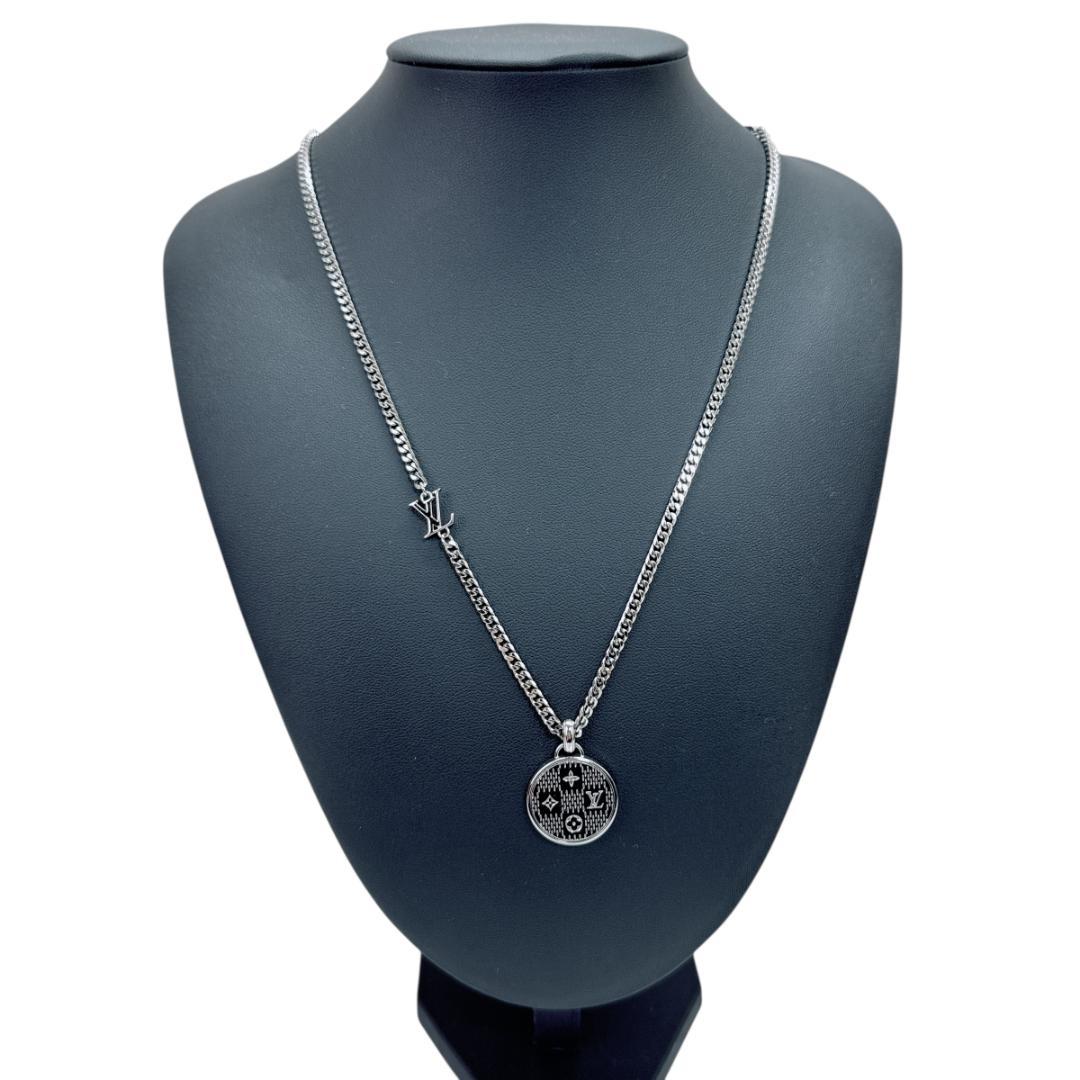 LOUIS VUITTON ネックレス ペンダント ダミエ ステープル 現行