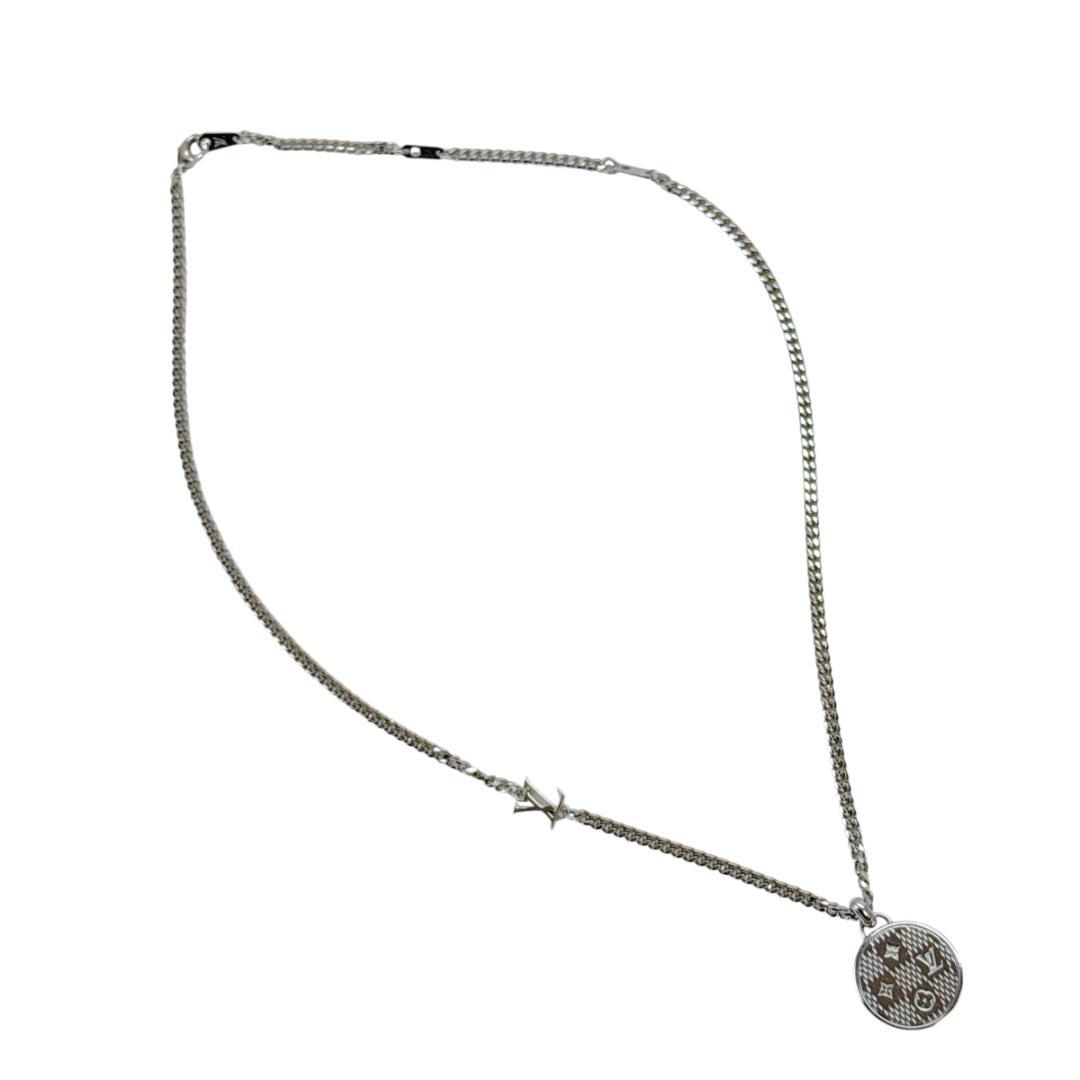 LOUIS VUITTON ネックレス ペンダント ダミエ ステープル 現行