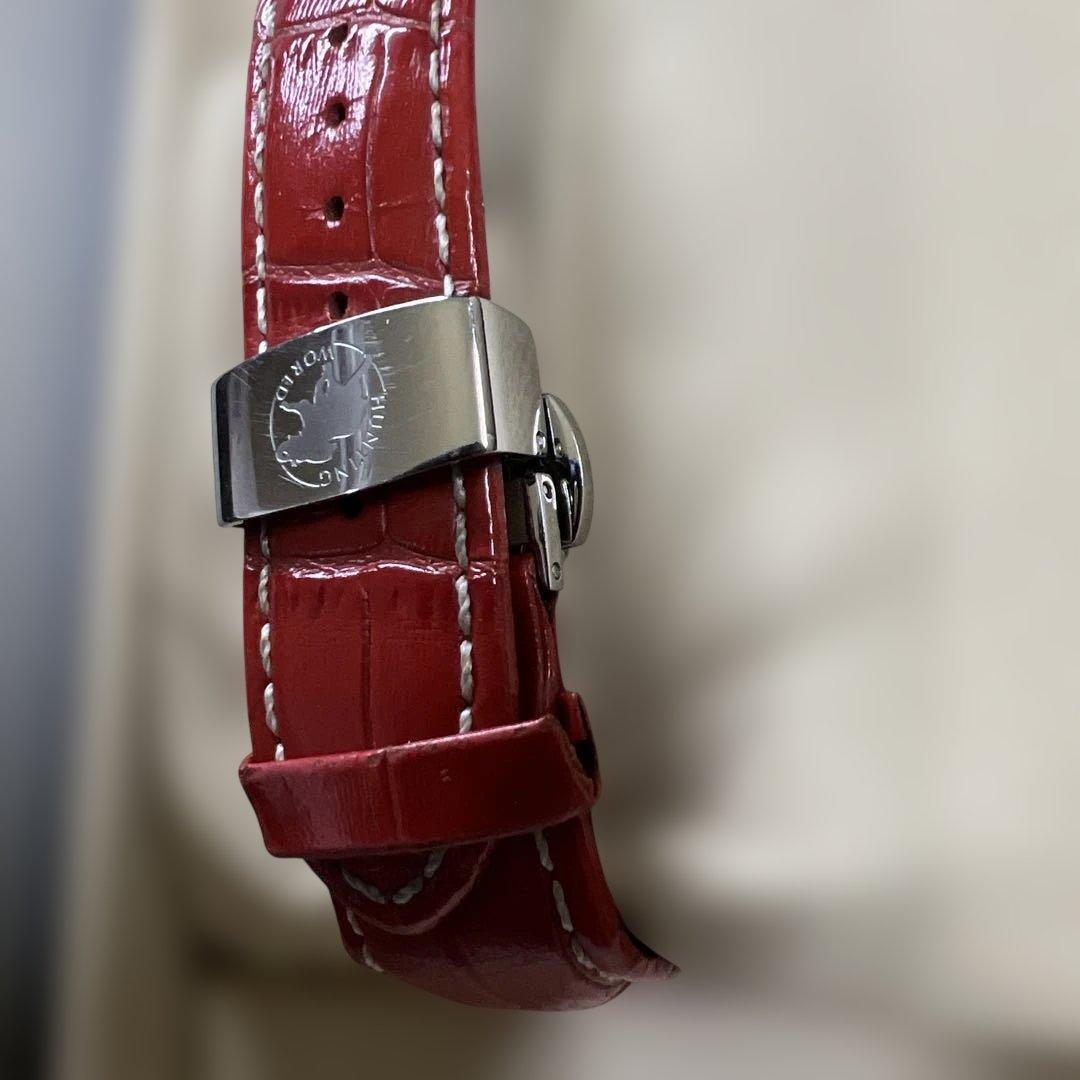 【保証書・冊子・箱付き美品】HUNTING WORLD スイス製クォーツ 腕時計