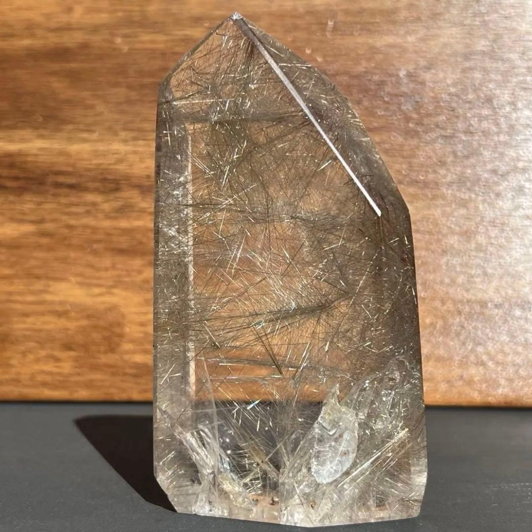 超美宝☆激煌 六角柱☆極上別格品☆プラチナ シルバー ルチルインクォーツ 天然石